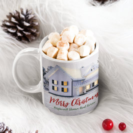 Caneca De Café Empresa imobiliária personalizada Casa de inverno
