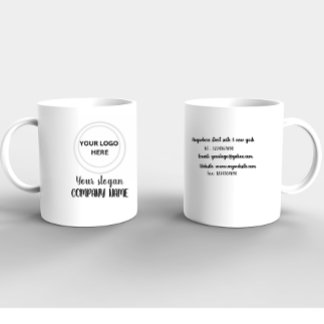 Caneca De Café Empresas de promoção minimalista de logotipos pers