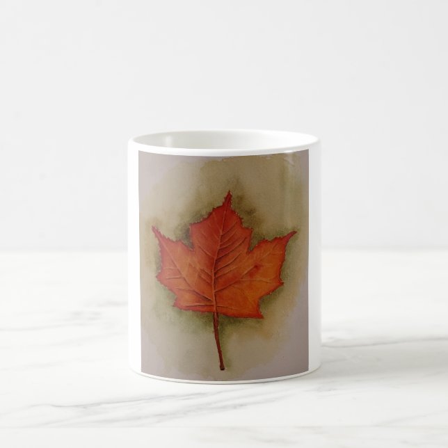 Caneca De Café Empressa Diária folha de outono (Centro)