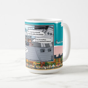 Caneca De Café Empurrando o Envelope   Jogo de Palavras Literal C