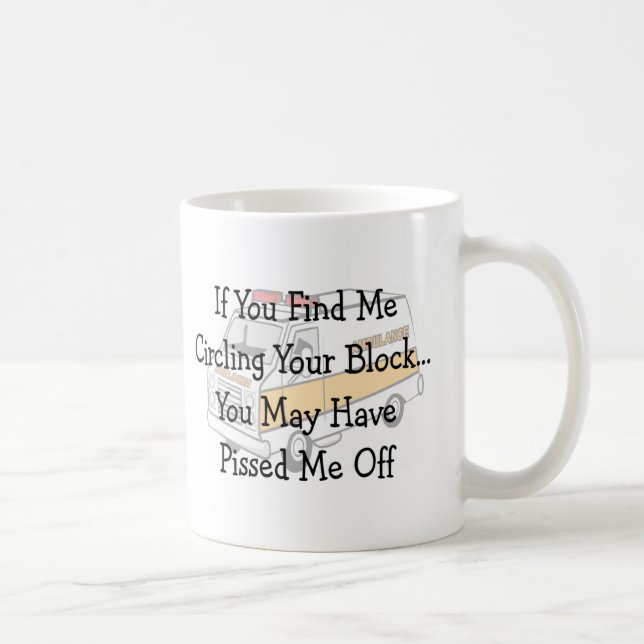 Caneca De Café EMT --"Circundando presentes engraçados do bloco" (Direita)