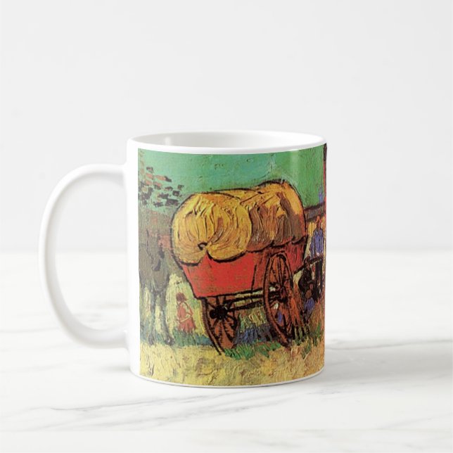 Caneca De Café Encampamento de ciganos com caravanas, Van Gogh (Esquerda)