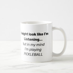 Caneca De Café Encantado texto de Pickleball Coffee Mug de Deb Je