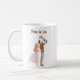 Caneca De Café Encantamento Minimalista Este é o coração da famíl