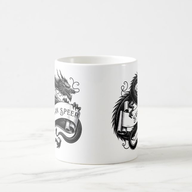 Caneca De Café "Encantando Dragão-Tetrado Mug para Amantes da Fan (Centro)