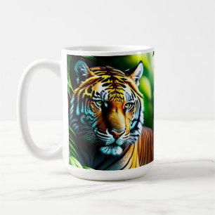 Caneca De Café Encantando O Tigre Da Selva - Fúria E Livre