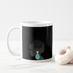 Caneca De Café Encanto da obscuridade da silhueta da mulher negra