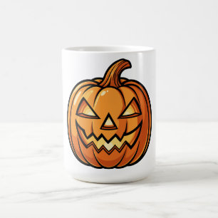 Caneca De Café Encerramento da abóbora entalada
