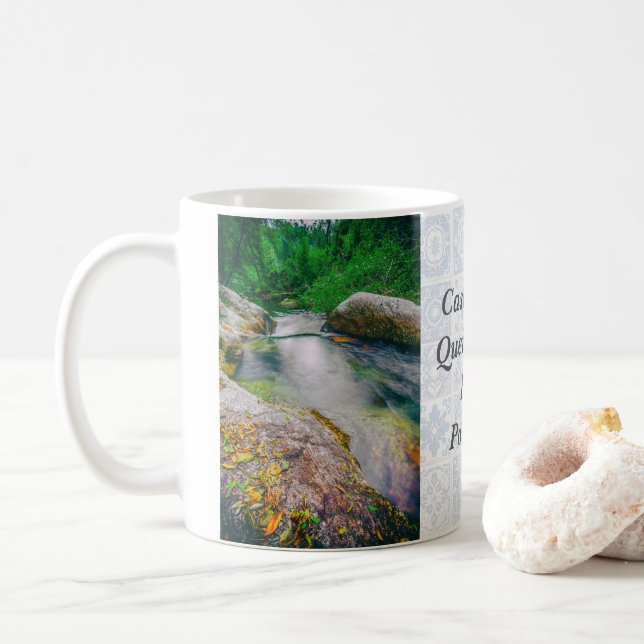 Caneca De Café Encerramento da lagoa a montante da cascata (Com Donut)
