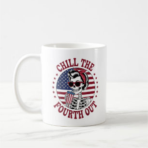 Caneca De Café Encham O Quarto Esqueleto Engraçado 4 De Julho