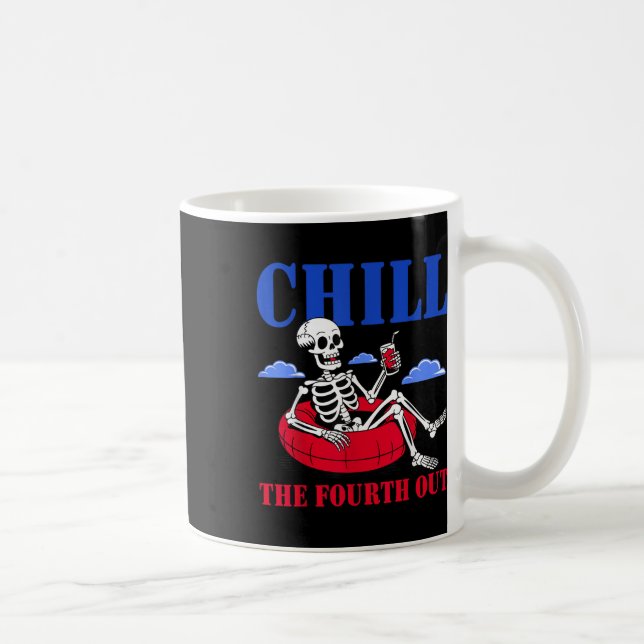 Caneca De Café Enche O Quarto Esqueleto De Fora Dos Eua Patriótic (Direita)