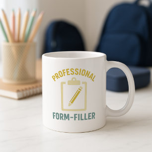 Caneca De Café Enchedor de Formulários Profissionais, Bonito e En
