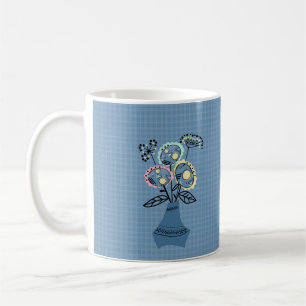 Caneca De Café Enchimento, flores em vaso