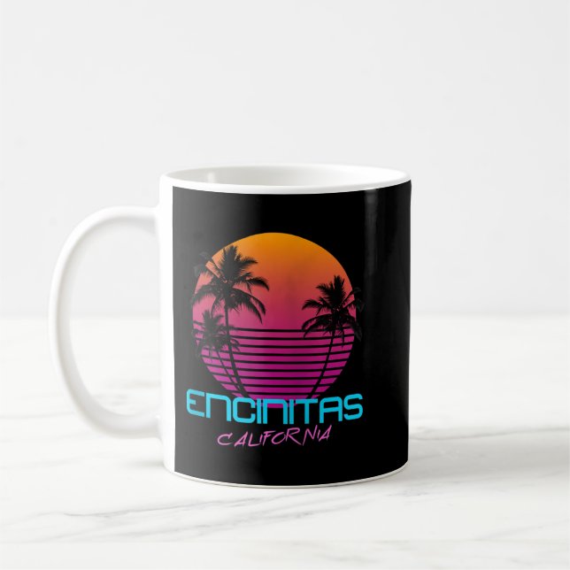 Caneca De Café Encinitas California Retro anos 80 Sunset Zip Hood (Esquerda)