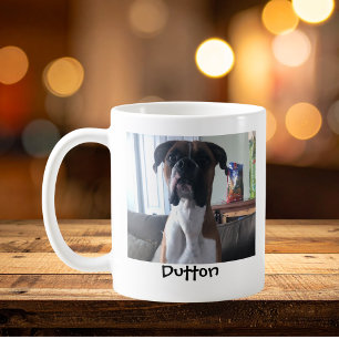 Caneca De Café Encomenda Personalizada de Foto de Animal de Estim