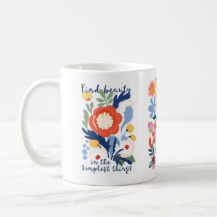 Caneca De Café Encontre a Bela Floral Mug