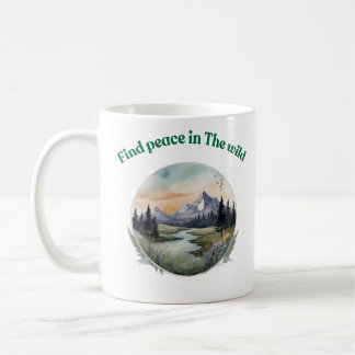 Caneca De Café Encontre a paz na Nature Mug - Floresta Cêntica e