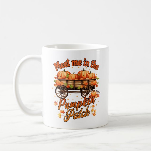 Caneca De Café Encontre-me no Pumpkin Patch (Esquerda)
