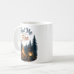 Caneca De Café Encontre-me pelo Acampamento de Fogueira Camping N