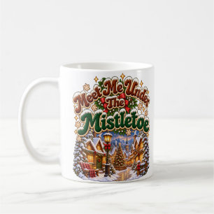 Caneca De Café Encontre-me Sob o Visco Cabana de Inverno Aconcheg