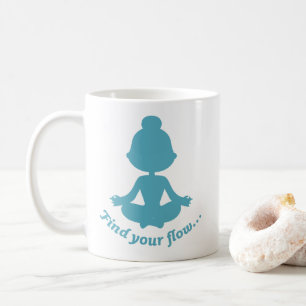 Caneca De Café Encontre seu canhão de fluxo (ciano)