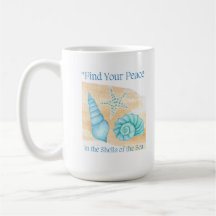 Encontre sua paz nas conchas do mar.