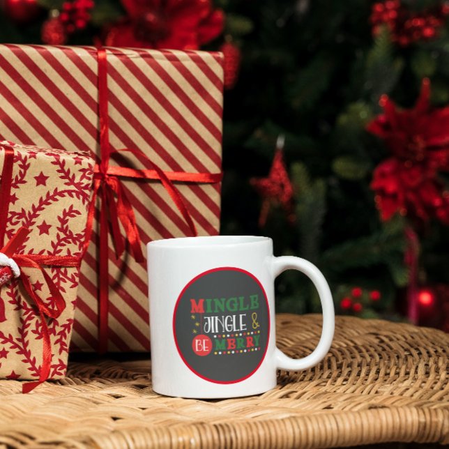 Caneca De Café Encontro Moderno e Jingle de Férias (Criador carregado)
