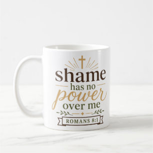 Caneca De Café Encorajamento Bíblico: A Vergonha Não Tem Poder So