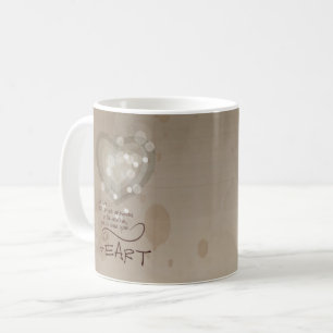 Caneca De Café Encorajamento Religioso do Coração, Grunge