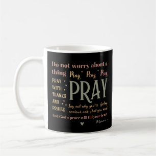 Caneca De Café Encorajar a Bíblia cristã Preocupando-se com a Paz