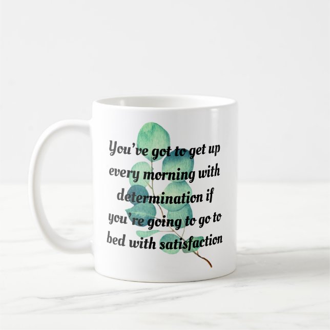 Caneca De Café Encorajar Cotação Motivacional (Esquerda)