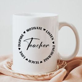 Caneca De Café Encorajar o amor a inspirar escuta encorajar o pre
