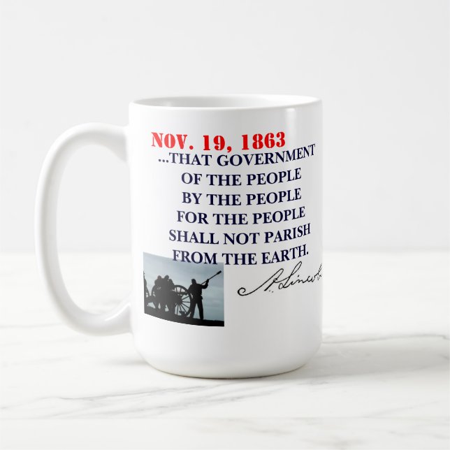 CANECA DE CAFÉ ENDEREÇO DE GETTYSBURG (Esquerda)