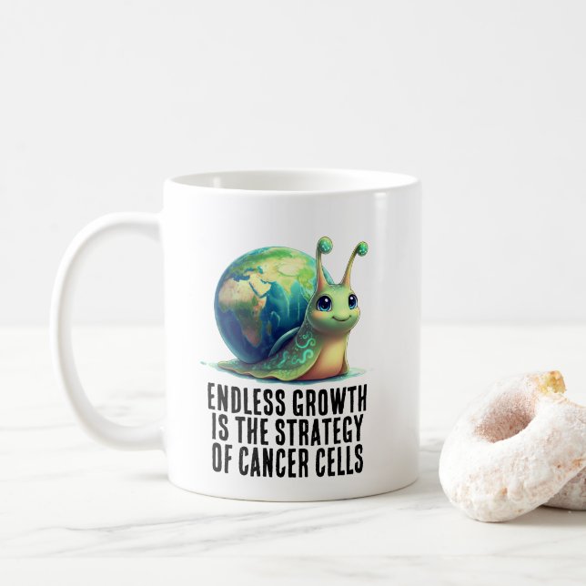 Caneca De Café Endless Growth Is Strategy of Cancer Cells Snail (Com Donut)