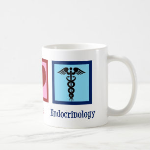 Caneca De Café Endocrinologia do amor da paz