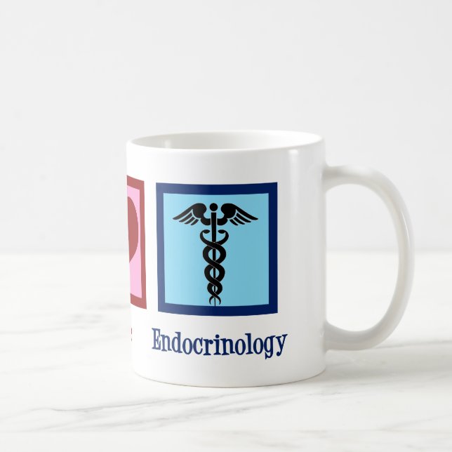 Caneca De Café Endocrinologia do Amor pela Paz (Direita)