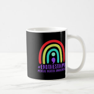 Caneca De Café #endthestigma - Semicolon de Consciência da Saúde 