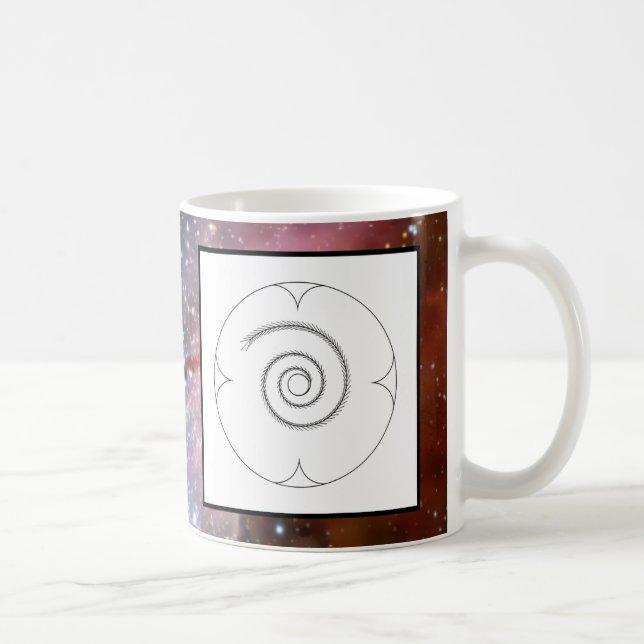 Caneca De Café Energia Cósmica da Vida Eletromagnética (Direita)