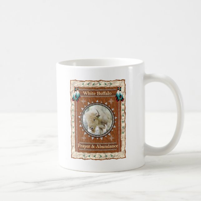 Caneca De Café Energia da Abundância do Búfalo Branco (Direita)