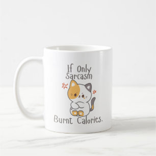 Caneca De Café Energia de Gato Rumpy - O sarcasmo não queima calo