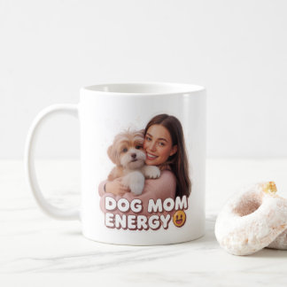Caneca De Café Energia de Mãe de Cachorro - design moderno para m