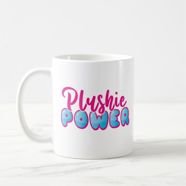 Caneca De Café Energia de plugue azul-rosa-rosa-branca Kawaii (Esquerda)
