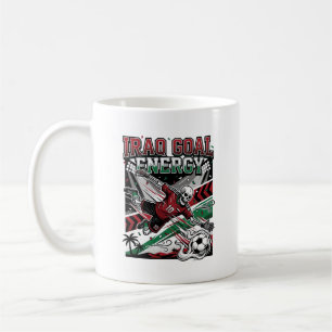 Caneca De Café Energia do Gol do Iraque Esqueleto Striker Nações 