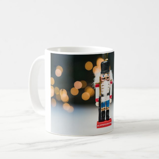 Caneca De Café Enfeite de Natal clássico quebra-nozes do Slippery (Frente Esquerda)
