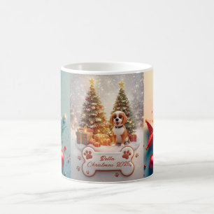 Caneca De Café Enfeite de Natal Personalizado para Pet – Nome Per