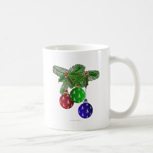 Caneca De Café Enfeites Coloridos de Natal para Árvore