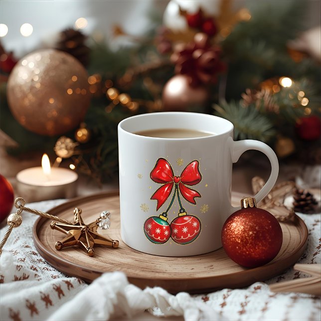 Caneca De Café Enfeites de Natal (Criador carregado)