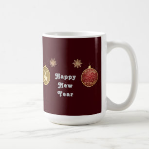 Caneca De Café Enfeites de Natal Elegantes com Rena