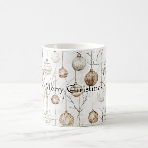 Caneca De Café Enfeites de natal Orgânicos de Creme