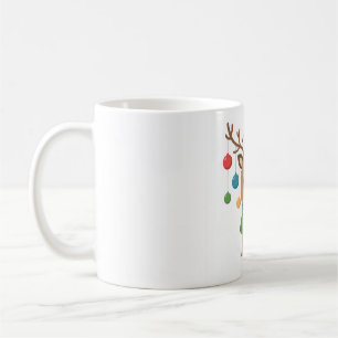 Caneca De Café Enfeites de Natal Pendurados nas Galhadas de Rena